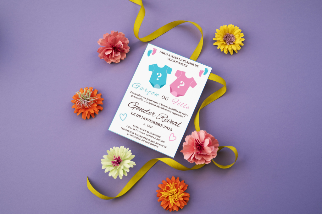 papeterie événementielle invitation baby shower