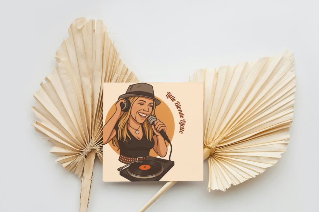 Logo avec illustration pour DJ