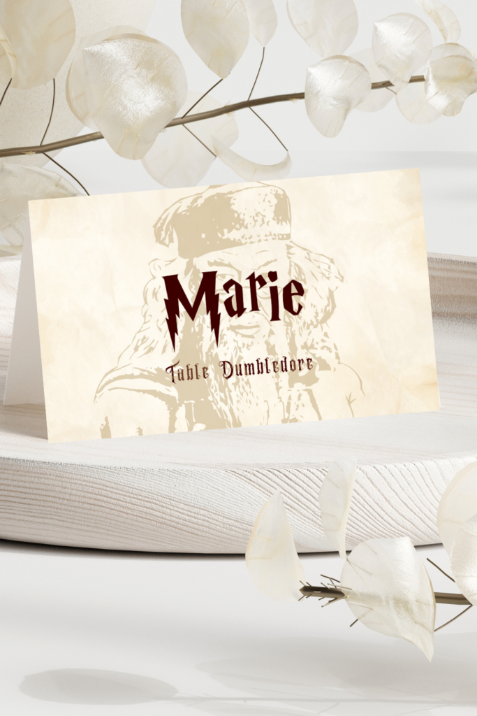 papeterie événementielle marque-place mariage thème harry potter